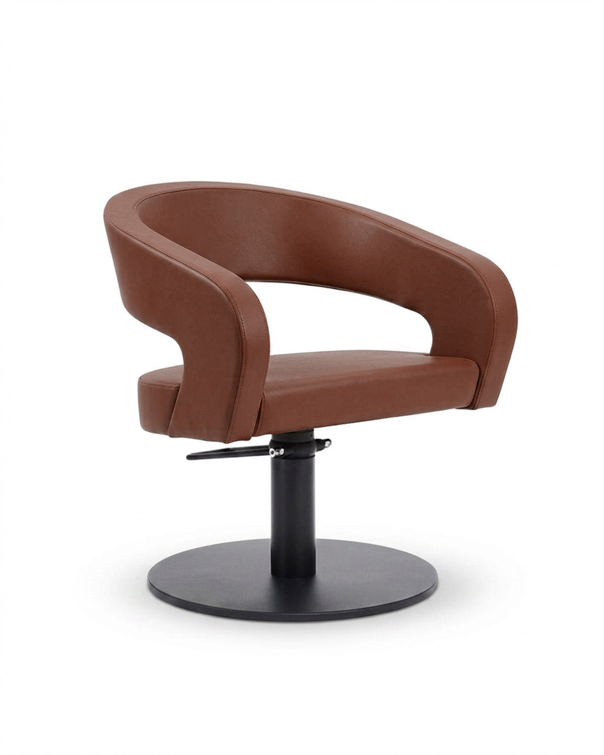 Greiner 50 - Fauteuil de coupe brun avec base ronde noire